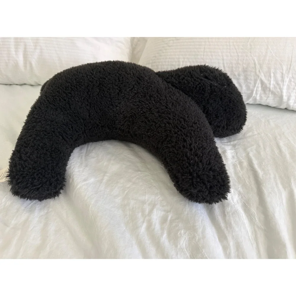 Cynthia Rowley Curious Soft Black Cat Plush Pillow Green Eyes Fall/Halloween 19